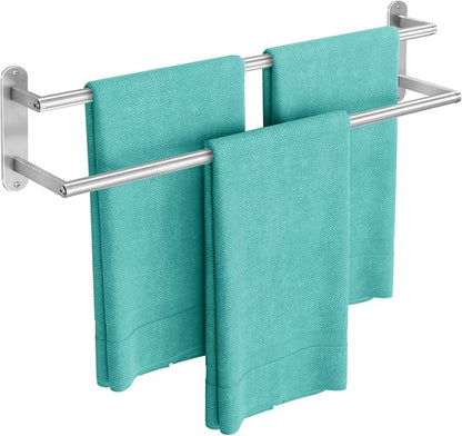Towel Rack for Bathroom, Double Towel Bar 24Inch, Stainless Steel Bathroom by XEENEW