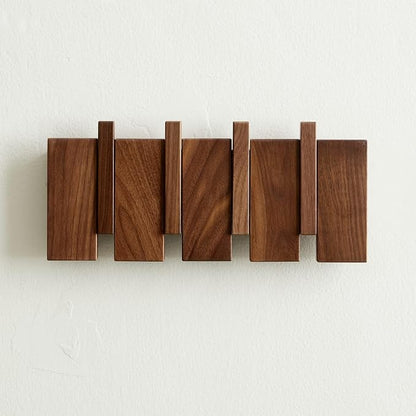 QUELLANCE Wooden Coat Hooks Wall Mounted, Coat Rack Hanger Wall Mount by WelcometoQuellance