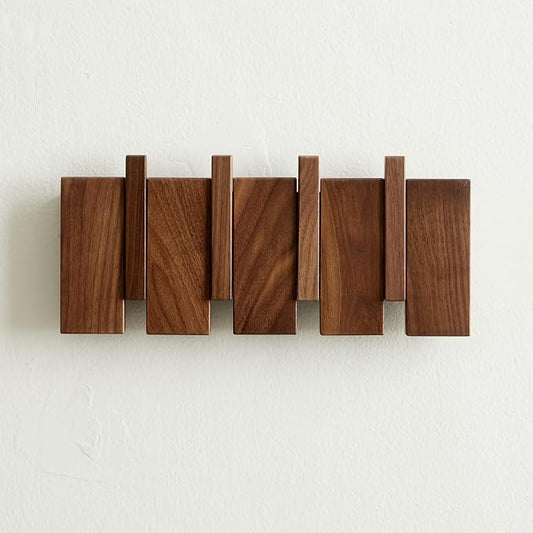 QUELLANCE Wooden Coat Hooks Wall Mounted, Coat Rack Hanger Wall Mount by WelcometoQuellance