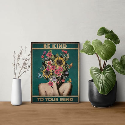 DIHSIEG Inspirational Canvas Wall Art funny bathroom wall art Print Poster - Image 3