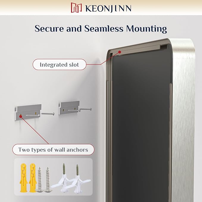 Keonjinn 30 x 30 Inch Brushed Nickel Bathroom Mirrors - Image 5