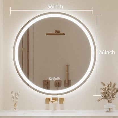 LOVESPEJO 36" Round LED Bathroom Mirror - Image 7