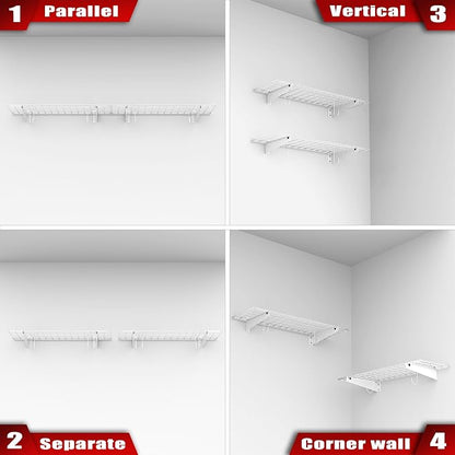 WALMANN 2 Pack Garage Wall Shelves, 45x15 inch Wall Mounted Storage Shelves - Image 9