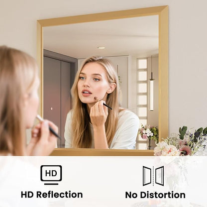 Amorho 40x32 Inch Bathroom Mirror, Wall-Mounted Mirrors Perfect - Image 2
