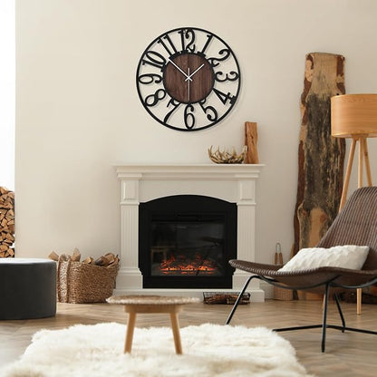 1st owned Large Wall Clock for Living Room Decor- 24" Decorative Antique Silent - Image 6