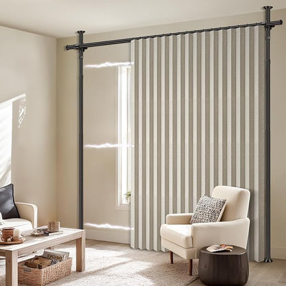 100% Blackout Room Divider Curtains Sets Cream White W100 x L96 in, 1 Panel - Image 7