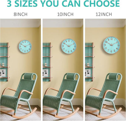 Modern Wall Clock, 10 Inch Digital Wall Clocks Battery Operated, Round Non - Image 8