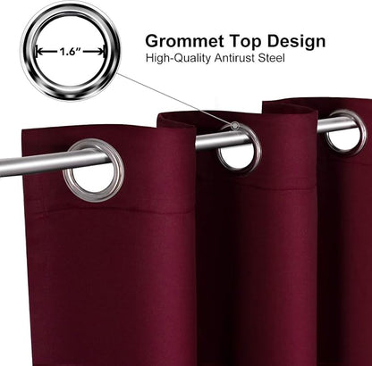 ChrisDowa Room Divider Curtain 90 Inches Long, Wide Blackout Sliding Door - Image 3