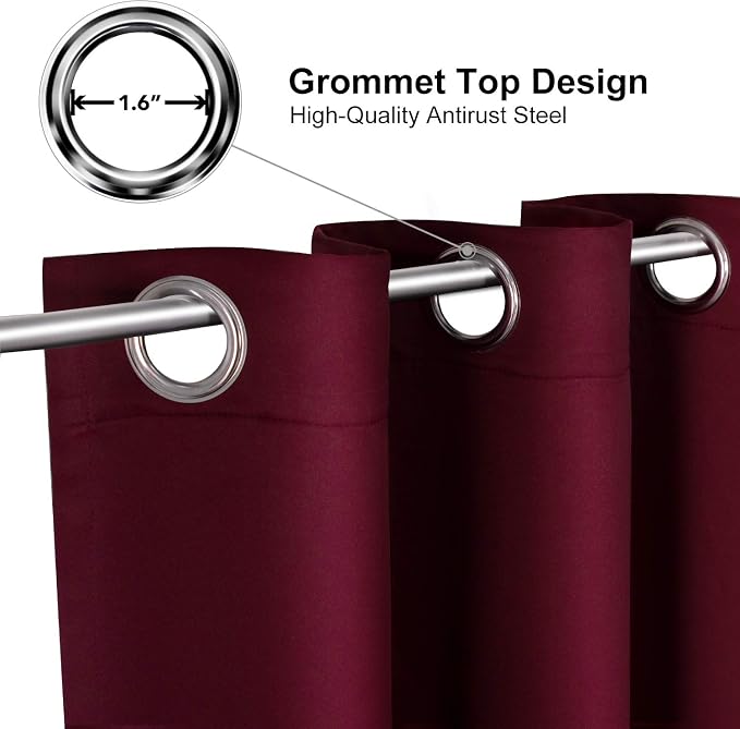ChrisDowa Room Divider Curtain 120 Inches Long, Wide Blackout Sliding Door - Image 3