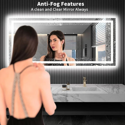 LOAAO 72X32 LED Bathroom Mirror - Image 3