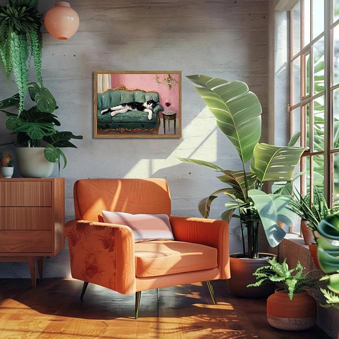 Fun Cat Wall Art Cute Tuxedo Cat - Image 5