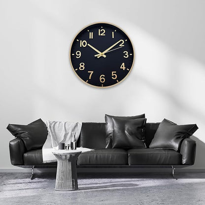 HZDHCLH Wall Clocks Battery Operated, Wall Clock Black Gold, 14 inch Wall Clock - Image 7