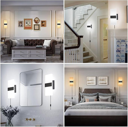 TRLIFE Modern LED Wall Sconces, Adjustable 4 Color Temperature 12W Wall Sconce - Image 3