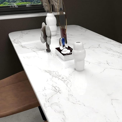 practicalWs Marble Paper Granite Gray/White Roll Kitchen Countertop Cabinet - Image 2
