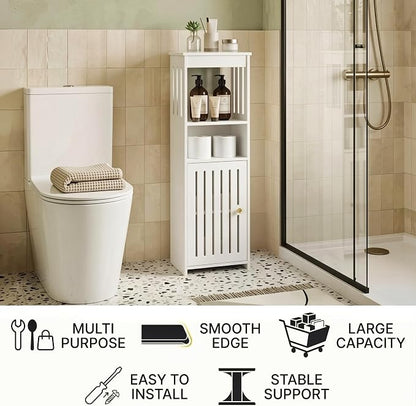 Narrow Bathroom Storage Cabinet, 5-Tier Slim Organizer - Image 6