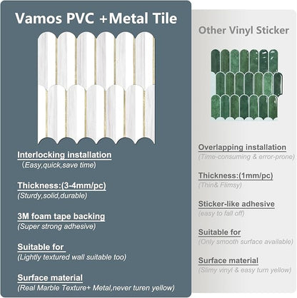 Vamos Tile Peel and Stick Backsplash Seamless Tile, 10-Sheet Stick on Backsplash - Image 7