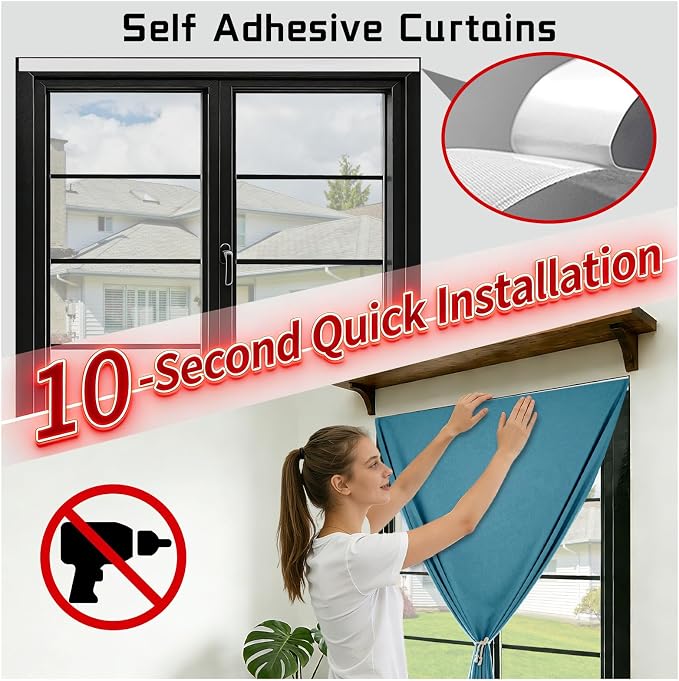 Self-Adhesive 100% Blackout Curtain - Image 3