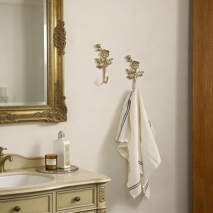 SOFFEE DESIGN 2pcs Metal Gold Coat Hooks - Image 2