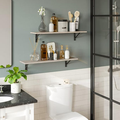 DINZI LVJ Wall Shelves, 23.6 x 7.9 x 6.1 Inch Floating Shelves - Image 4