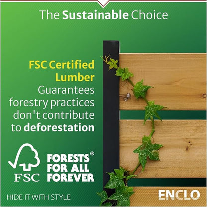 5ft H x 3.2ft W No Dig Enclo Concord Cedar Wood Privacy Screen, Great to Hide - Image 9