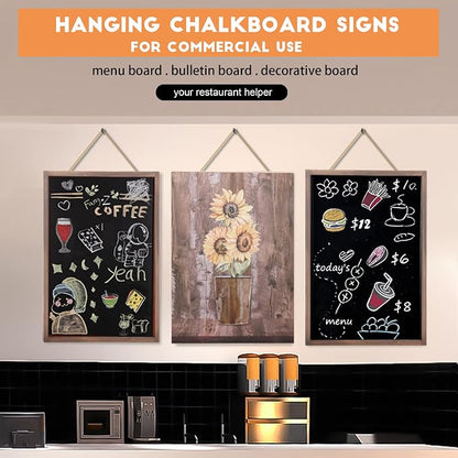 SELEAD 2-Pack Solid Wood Frame Chalkboard Signs - Image 4