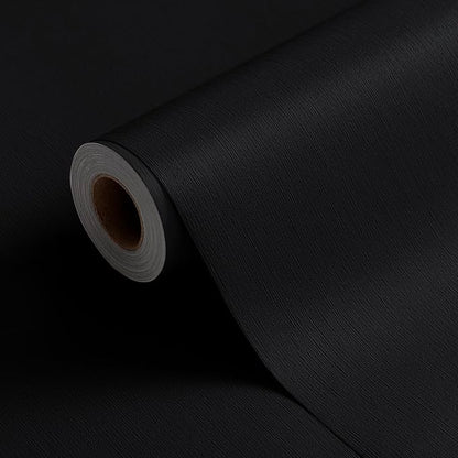 FUKU MON 23.6" X 393" Black Wallpaper Peel and Stick Contact Paper Solid by MeetyourallDIYneeds