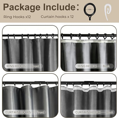 Room Divider Blackout Curtain Track Curtains Wall Dividers Panels Screen - Image 3