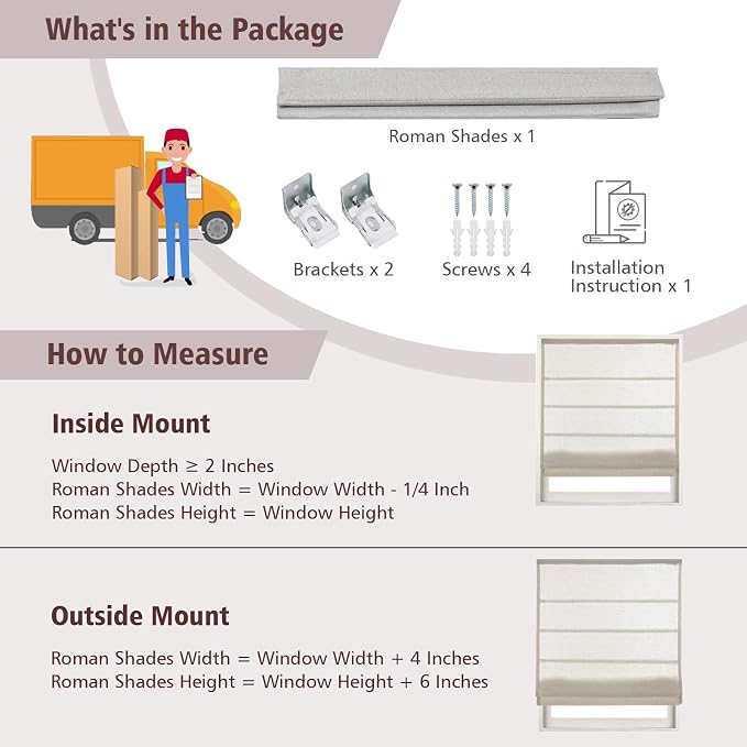 DEJAVU Cordless Linen Roman Shades - Image 9