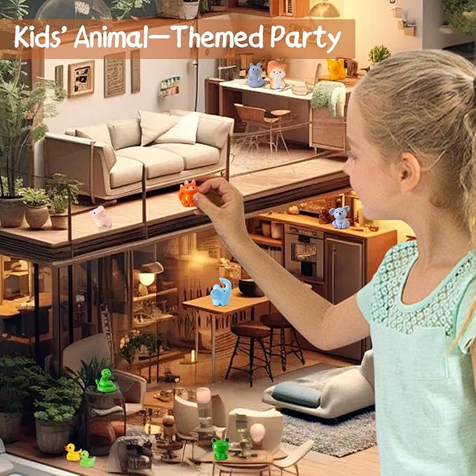 150 Pieces Mini Resin Animals Mini Resin Figures Tiny Resin Animals Model Set for DIY Miniature Garden Decor, Dollhouse Ornament,Succulents Plants Ornaments, Animals Party Favors