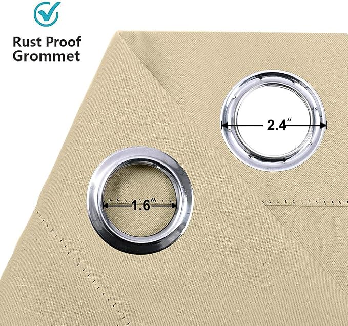 RYB HOME Partition Room Dividers Curtain Room Darkening Privacy Grommet - Image 3