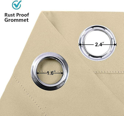 RYB HOME Partition Room Dividers Curtain Room Darkening Privacy Grommet - Image 3