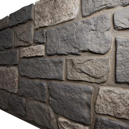 EverStone Cobblestone Faux Stone Panel, Midnight Granite Color - Image 7