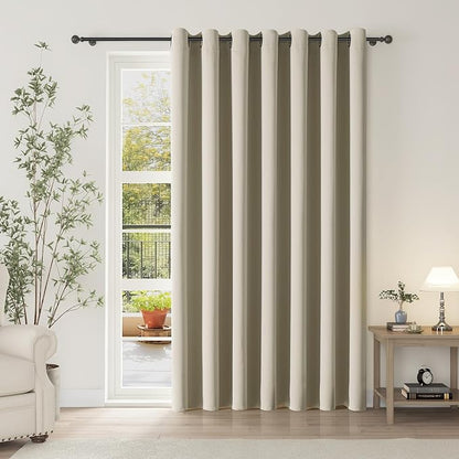 ChrisDowa Room Divider Curtain 108 Inches Long, Wide Blackout Sliding Door by ChrisDowa