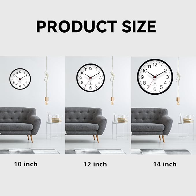 AKCISOT Atomic Black Wall Clock Analog Clocks - Image 5