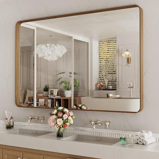 LOAAO 50X30 Inch Bathroom Mirror by LOAAO