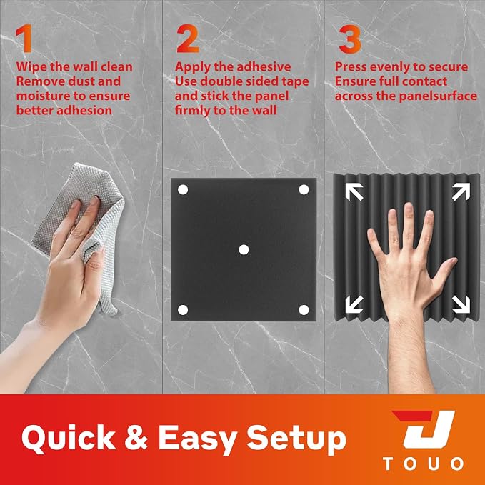 120 Pack Acoustic Panels – Sound Proof Foam Panels - Image 8