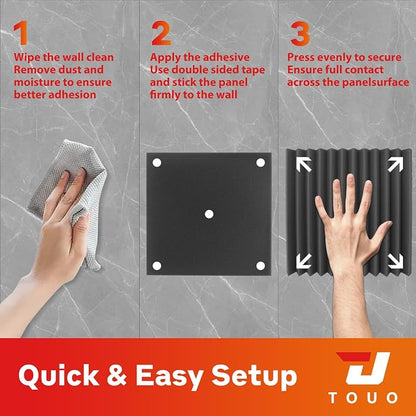 12 Pack Acoustic Panels – Sound Proof Foam Panels - Image 8