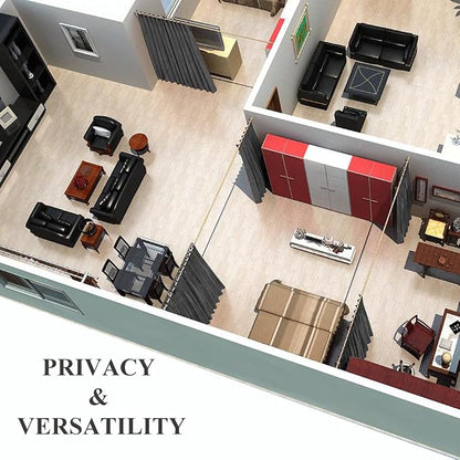 NICETOWN Privacy Room Divider Curtain Screen Partitions, Closet Door Curtain - Image 6