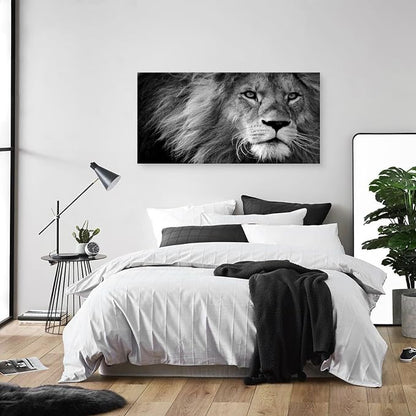 Baisuart D0198 Modern Giclee Canvas Prints Wall Art Stretched Artwork Black and - Image 7