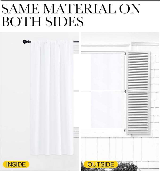 NICETOWN 50% Light Blocking Kitchen Curtains - Image 6