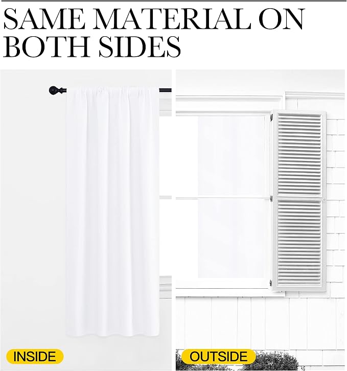 NICETOWN 2 Panels Blackout Curtains, Rod Pocket Thermal Insulated Drapes - Image 3