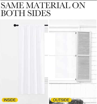 NICETOWN White Curtains, 50% Light Blocking Curtain Panels - Image 6