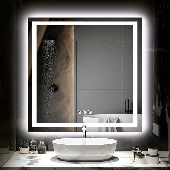 Hivone 36X36 LED Bathroom Mirror by Hivone