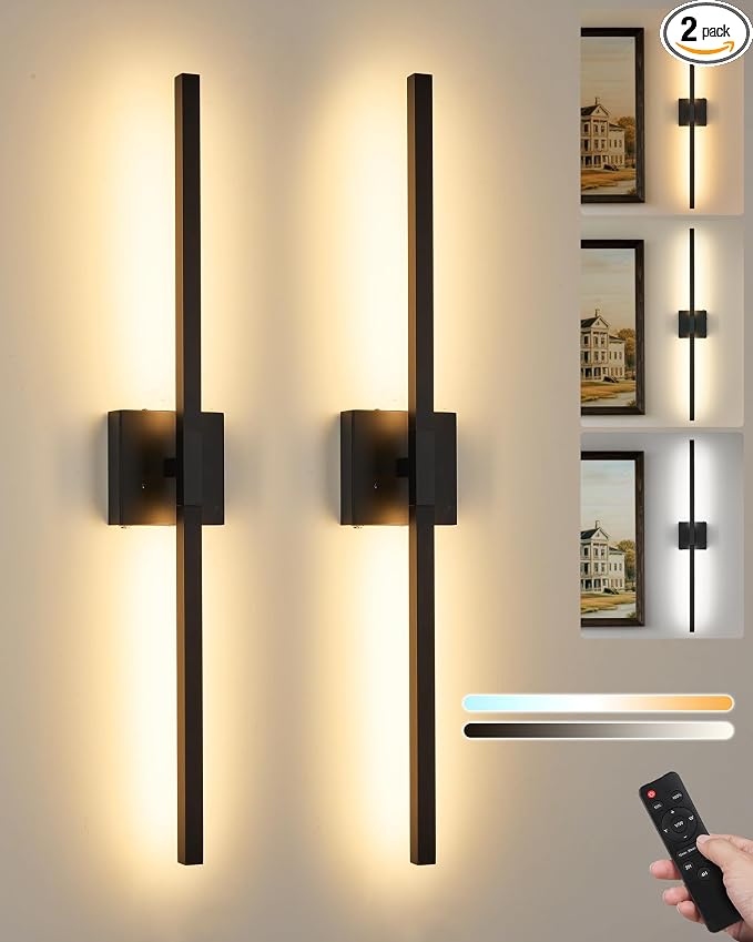 8000mAh Battery Operated Wall Sconce by Rayogale