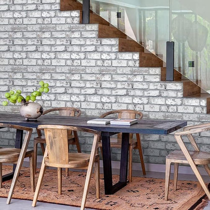 COMSTICKC 3D Faux Brick Peel and Stick Wall Covering, Small Size Thin PVC Self - Image 9