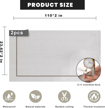 3D Wall Panels Peel and Stick – 2pc X 23.82"x110" PVC Faux Travertine Texture - Image 2