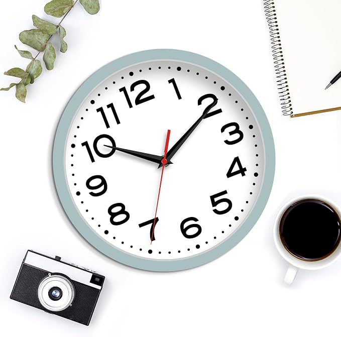 Roymnie Wall Clock Silent Non-Ticking Modern Clock Battery Operated10 Inch - Image 8