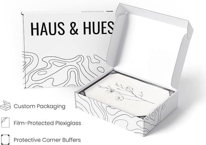 HAUS AND HUES Grey Floral Wall Art - Image 4