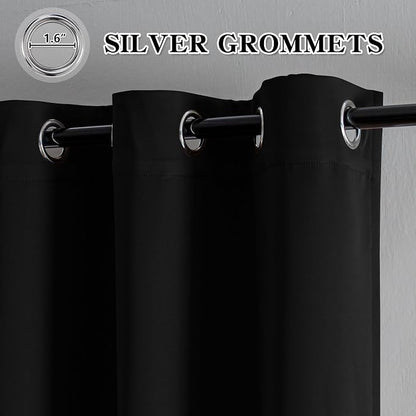 IGEMAEVE Black Curtains for Living Room, Custom Curtains Blackout Thermal - Image 2