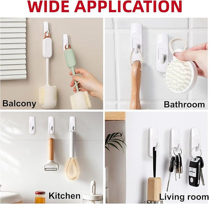 Sinfuo Utility Wall Hooks for Hanging Medium 16 Hooks, Damage Free Hanging Wall - Image 4